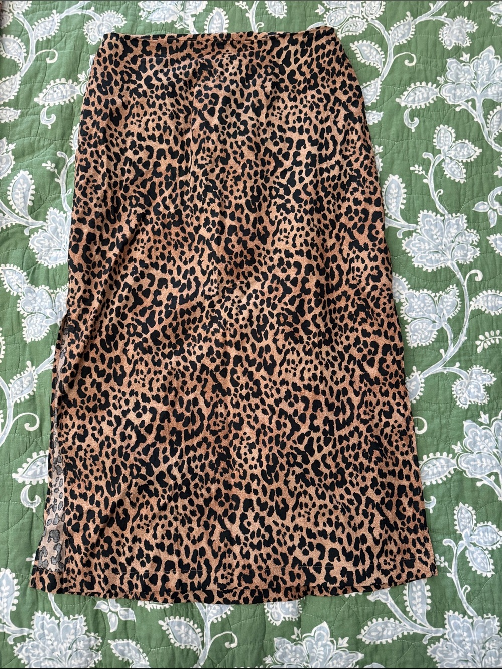 GAP Leopard Print Midi Skirt in Brown and Black